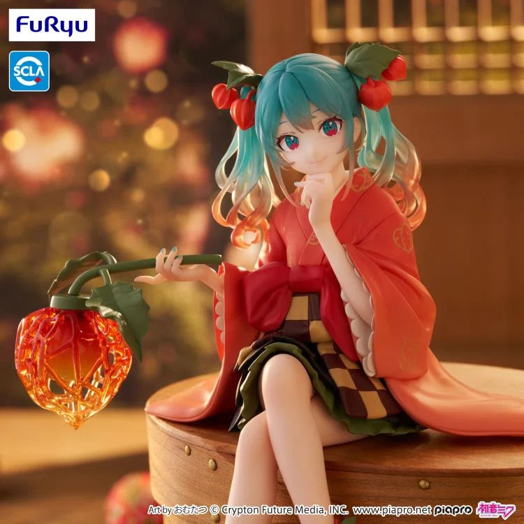 vocaloid figure, anime figure, hatsune miku figure, noodle stopper figure, flower fairy miku figure, winter cherry figure, furyu figure, FR50266