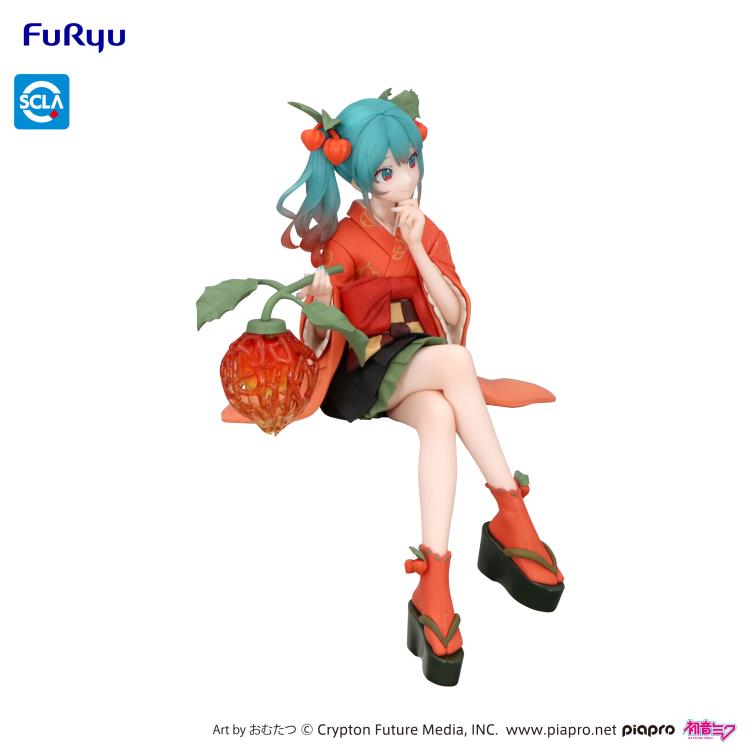 vocaloid figure, anime figure, hatsune miku figure, noodle stopper figure, flower fairy miku figure, winter cherry figure, furyu figure, FR50266