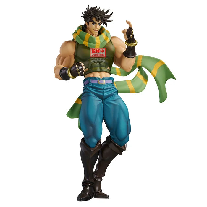 jojo's bizarre adventure figure, anime figure, joseph joestar figure, mometria figure, banpresto figure, front view