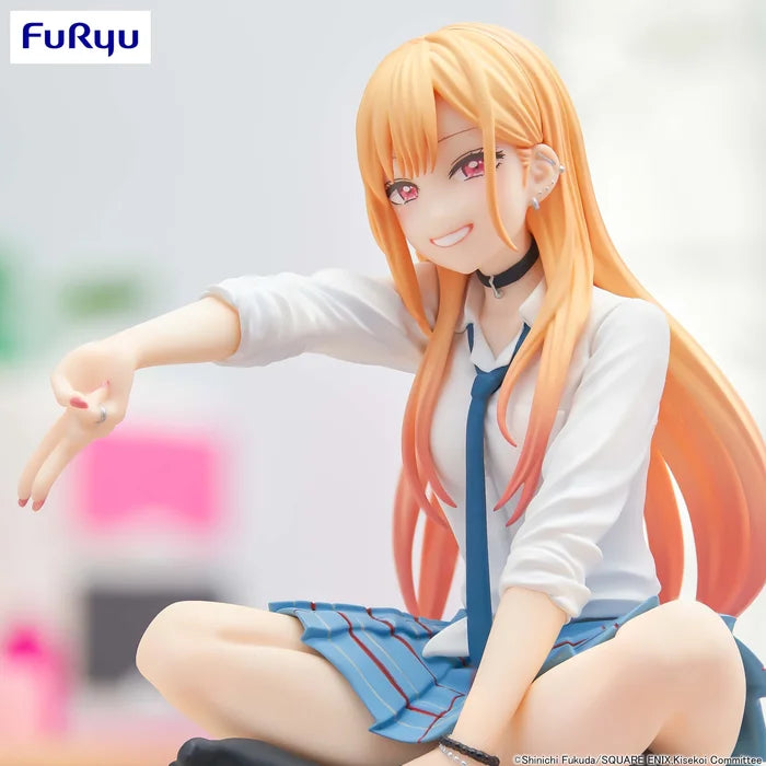 my dress up darling figure, anime figure, marin kitagawa figure, noodle stopper figure, furyu figure, FR36969, front view with background, close up view