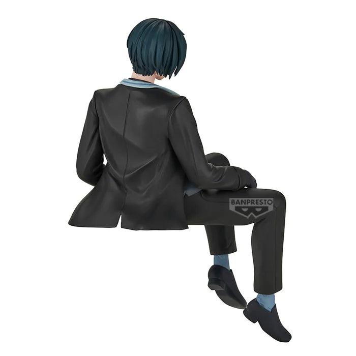blue lock figure, anime figure, rin itoshi figure, sweets flavor, banpresto figure, back view