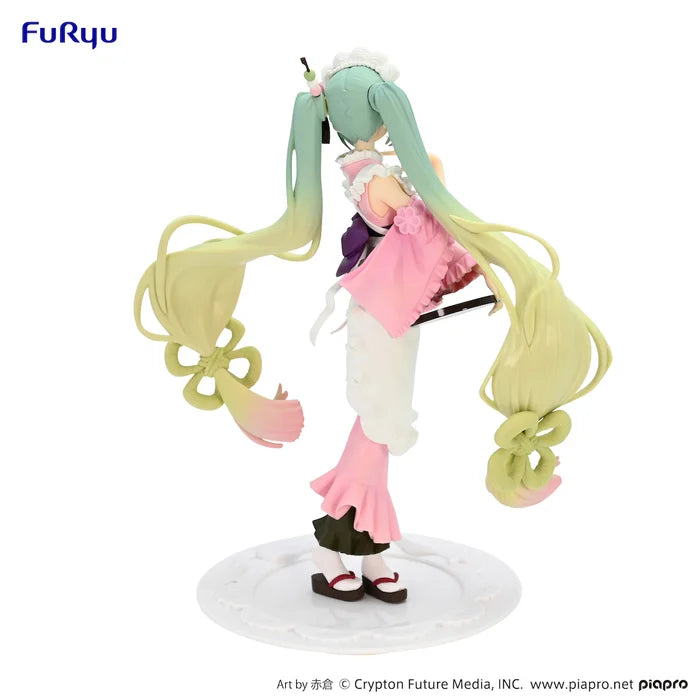 vocaloid figure, anime figure, hatsune miku figure, exceed creative figure, sweet sweets figure, furyu figure, back view