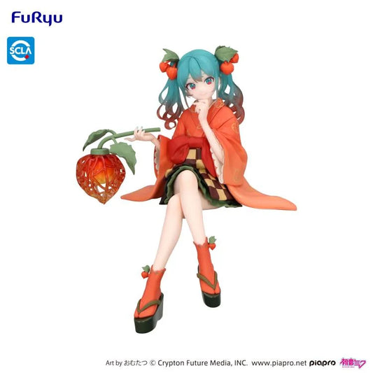vocaloid figure, anime figure, hatsune miku figure, noodle stopper figure, flower fairy miku figure, winter cherry figure, furyu figure, FR50266