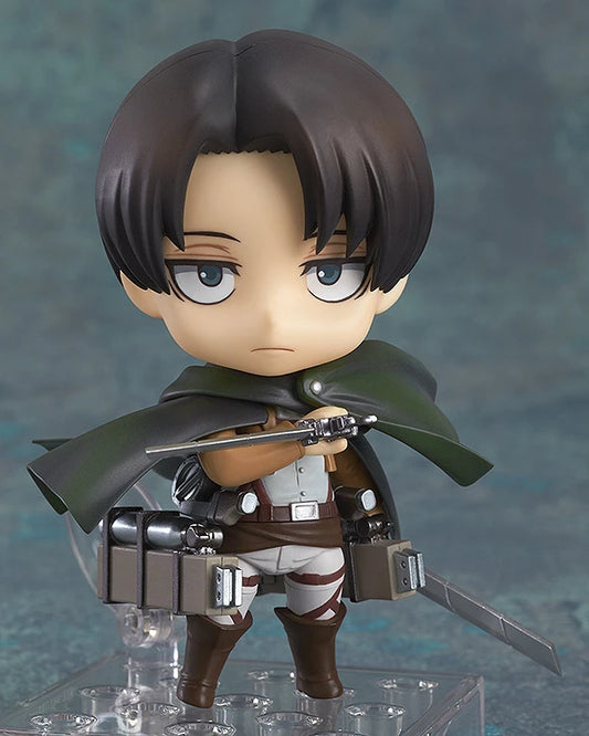 attack on titan figure, anime figure, levi ackerman, nendoroid figure, no.390, goodsmile figure, G12494, front view