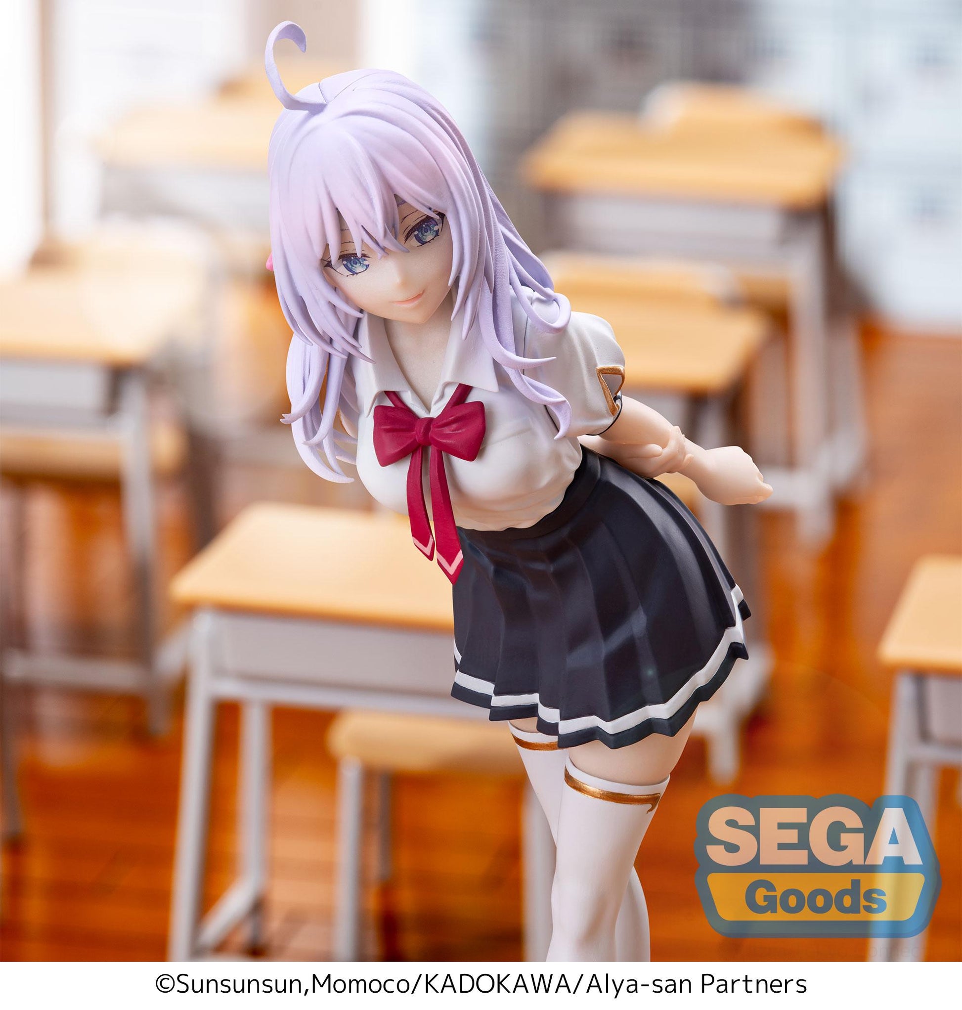 alya sometimes hides her feelings in russian figure, anime figure, alya figure, luminasta figure, summer uniform version, sega figure, SG44015, front view with background, close up view