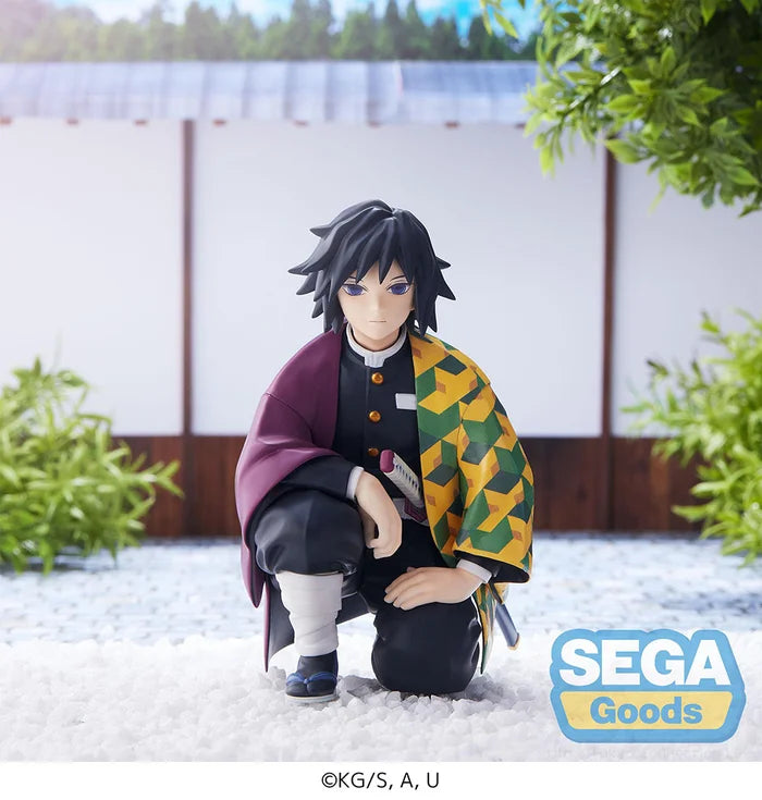 demon slayer figure, anime figure, giyu tomioka figure, premium perching figure, hashira meeting figure, sega figure, SG503011, front view with background