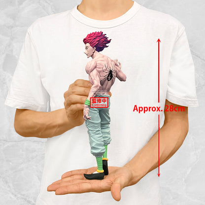 hunter x hunter figure, anime figure, hisoka figure, grandista figure, banpresto figure, BP16549, front view, height comparision