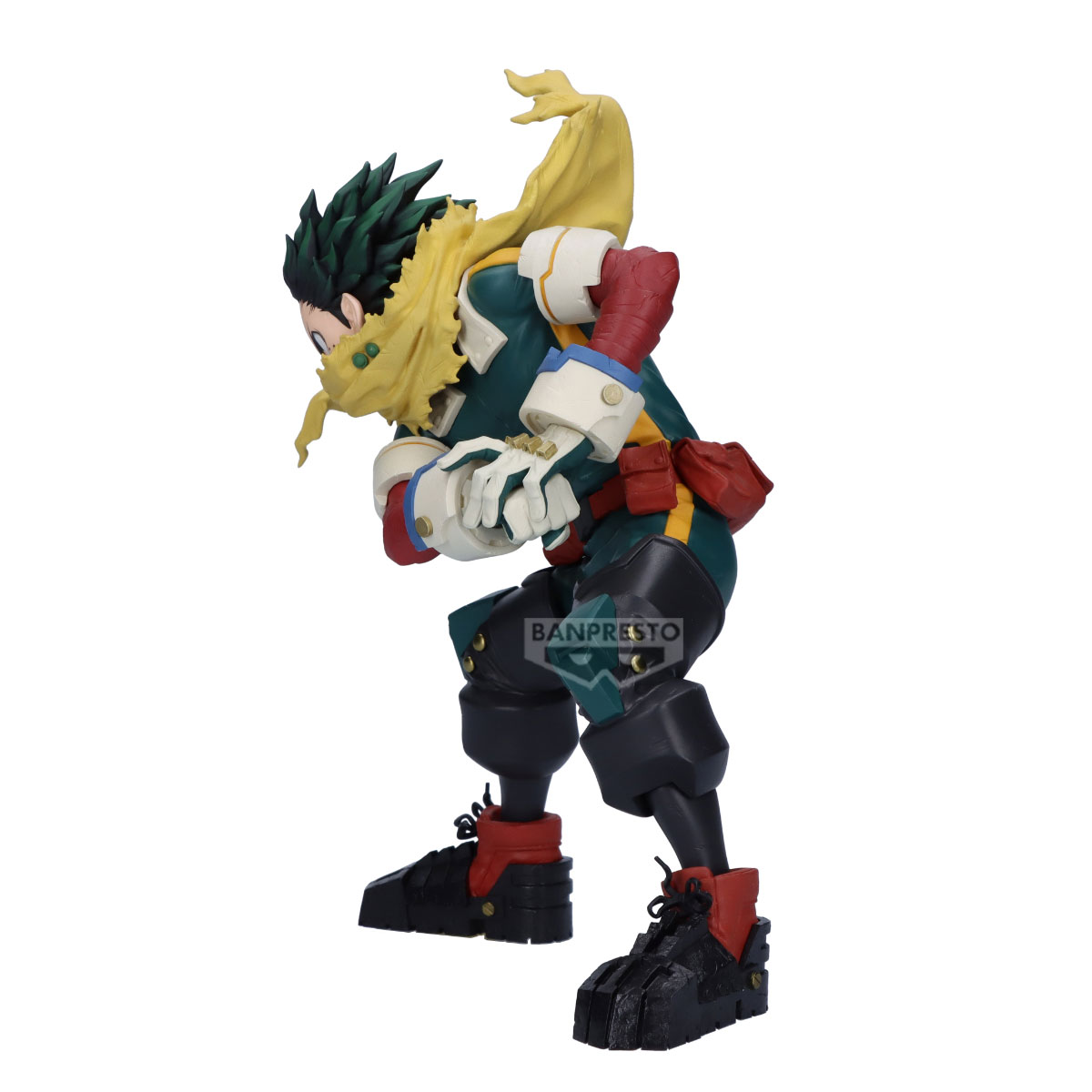 my hero academia figure, anime figure, izuku midoriya figure, maximatic figure, banpresto figure, side view