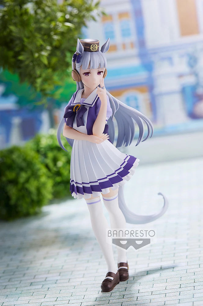 uma figure, umamusume figure, umamusume pretty derby figure, anime figure, banpresto figure, gold ship figure, BP18698, front view with background