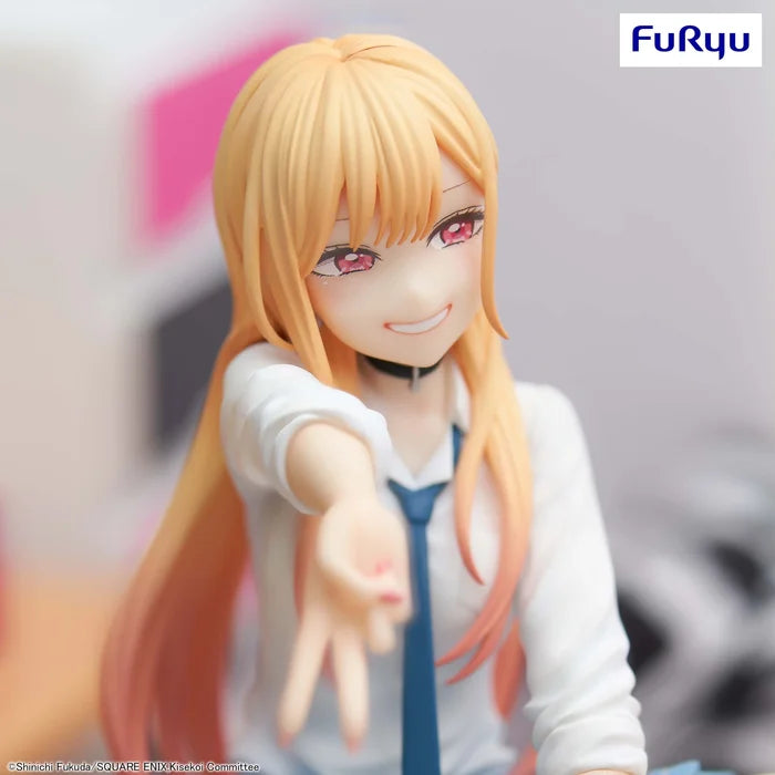 my dress up darling figure, anime figure, marin kitagawa figure, noodle stopper figure, furyu figure, FR36969, front view with background, close up view