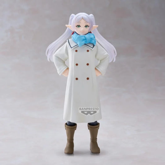 frieren beyonds journey end figure, anime figure, frieren figure, banpresto figure, winter coat figure,