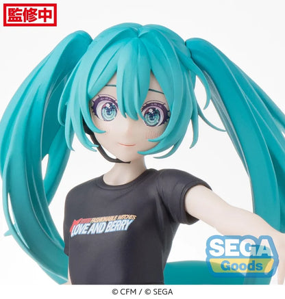 vocaloid figure, anime figure, hatsune miku figure, desktop x decorate figure, berry costume, sega figure, front view, close up view