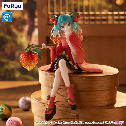 vocaloid figure, anime figure, hatsune miku figure, noodle stopper figure, flower fairy miku figure, winter cherry figure, furyu figure, FR50266