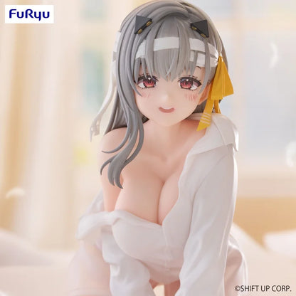 nikke figure, anime figure, modernia figure, noodle stopper figure, first affection version, furyu figure, front view with background, close up view