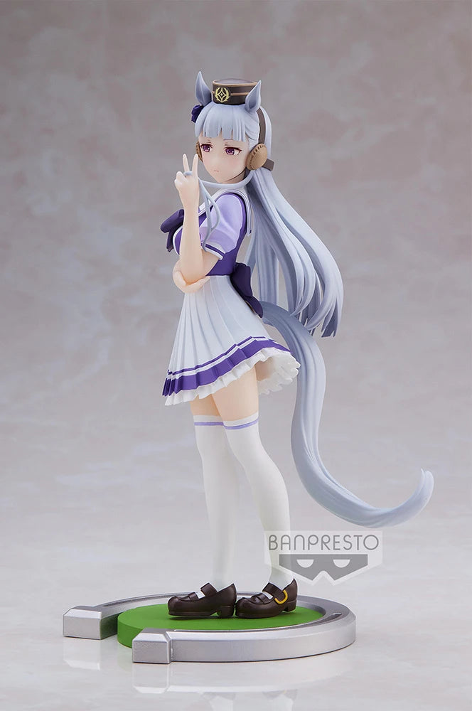 uma figure, umamusume figure, umamusume pretty derby figure, anime figure, banpresto figure, gold ship figure, BP18698, side view with background