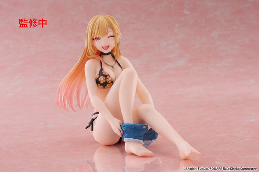 my dress up darling figure, anime figure, marin kitagawa figure, taito figure, desktop cute figure, measured swimsuit figure, T40273, front view