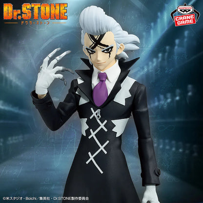 dr. stone figure, anime figure, xeno figure, dr. xeno figure, xeno houston wingfield figure, banpresto figure, figure of the stone world, 