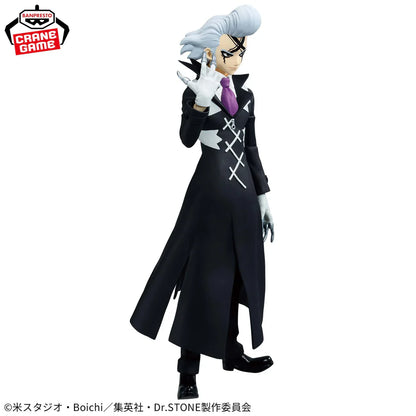 dr. stone figure, anime figure, xeno figure, dr. xeno figure, xeno houston wingfield figure, banpresto figure, figure of the stone world, 