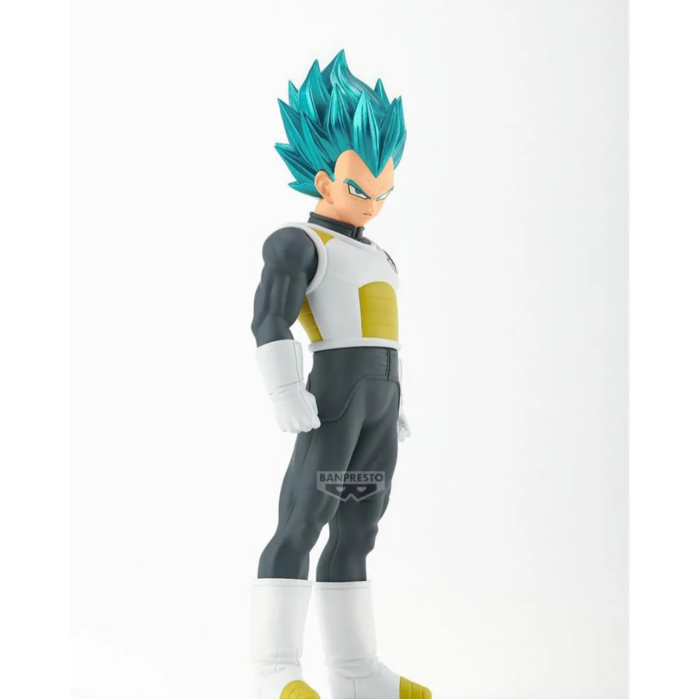 dragon ball super figure, anime figure, vegeta figure, ssgss vegeta figure, super saiyan god super saiyan vegeta figure, banpresto figure, blood of saiyans figure