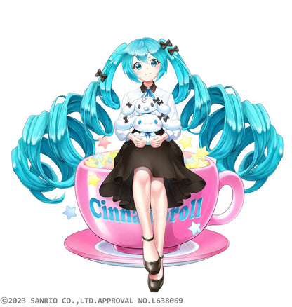 Chokonose Premium Figure - Hatsune Miku x Cinnamoroll (Osumashi Ver.)