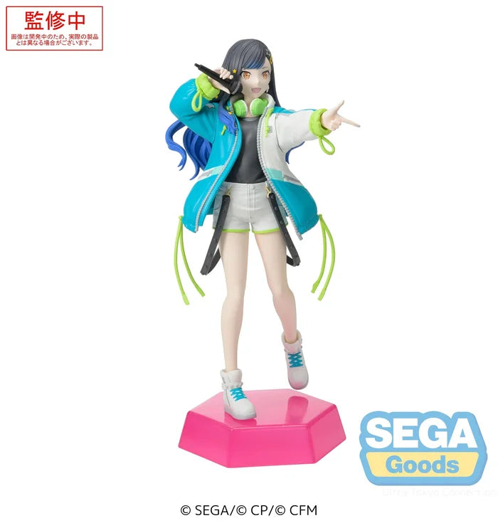 hatsune miku colorful stage figure, anime figure, project sekai figure, deskop x decorate collections figure, shiraishi an, sega figure, SG44084, side view