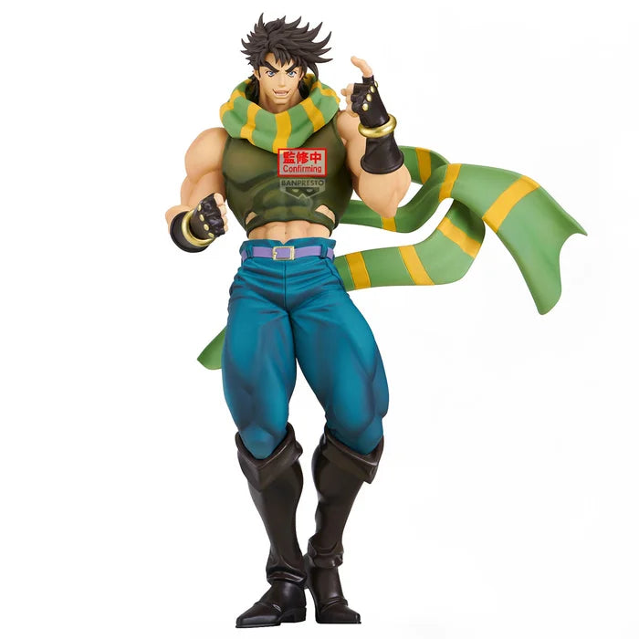 jojo's bizarre adventure figure, anime figure, joseph joestar figure, mometria figure, banpresto figure, front view