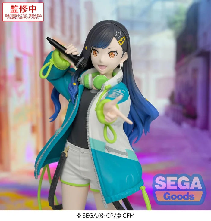 hatsune miku colorful stage figure, anime figure, project sekai figure, deskop x decorate collections figure, shiraishi an, sega figure, SG44084, front view with background, close up view