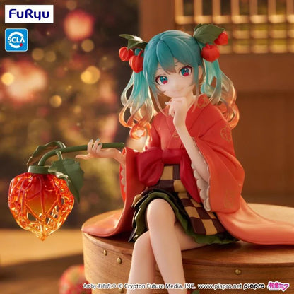 vocaloid figure, anime figure, hatsune miku figure, noodle stopper figure, flower fairy miku figure, winter cherry figure, furyu figure, FR50266