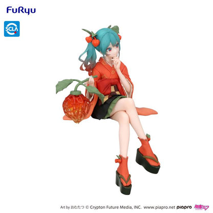 vocaloid figure, anime figure, hatsune miku figure, noodle stopper figure, flower fairy miku figure, winter cherry figure, furyu figure, FR50266