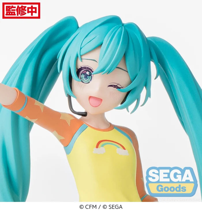 vocaloid figure, anime figure, hatsune miku figure, desktop x decorate figure, love costume, sega figure, front view, close up view