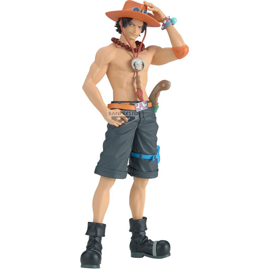 one piece figure, anime figure, portgas d. ace figure, dxf figure, the grandline series special figure, banpresto figure